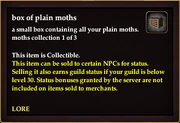 Box of plain moths