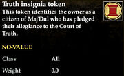 Truth insignia token