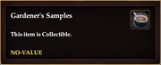 Gardener's Samples