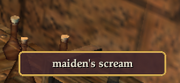 Maiden's scream