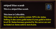 Striped blue scarab