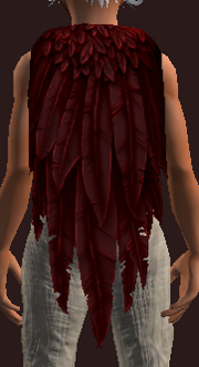 Bloodied Terrorwing Feather Cloak (Equipped)