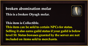 Broken abomination molar
