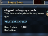 Elegant mahogany couch