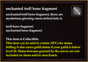 Enchanted troll bone fragment