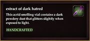 Extract of dark hatred