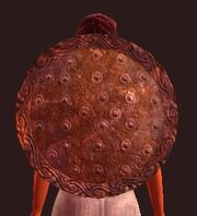 Round Shield of Congealed Magma equipped