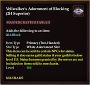 Veilwalker's Adornment of Blocking (2H Superior)