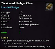 Weakened Badger Claw