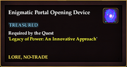 Enigmatic Portal Opening Device