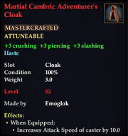 Martial Cambric Adventurer's Cloak