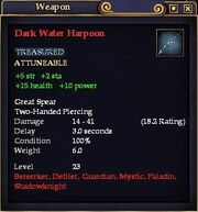 Dark Water Harpoon