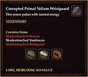 Corrupted Primal Velium Wristguard