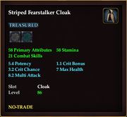 Striped Fearstalker Cloak