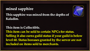 Mined sapphire