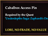 Cabalbox Access Pin