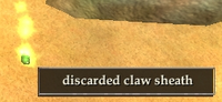 Discarded claw sheath