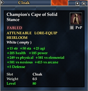 Champion's Cape of Solid Stance