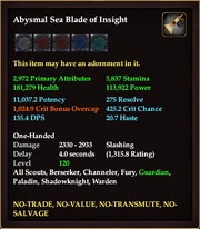 Abysmal Sea Blade of Insight