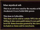 Blue mystical orb