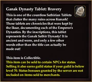 Ganak Dynasty Tablet: Bravery