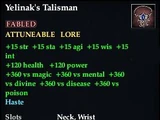 Yelinak's Talisman (Wrist)