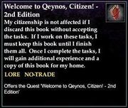 Welcome to Qeynos, Citizen! - 2nd Edition