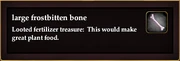 Large frostbitten bone
