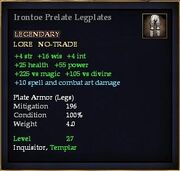 Irontoe Prelate Legplates