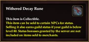 Withered Decay Rune