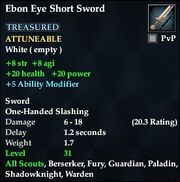 Ebon Eye Short Sword