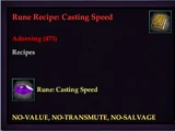 Rune Recipe: Casting Speed