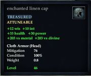 Enchanted linen cap