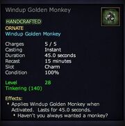 Windup Golden Monkey