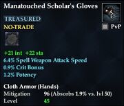 Manatouched Scholar's Gloves