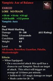 Vampiric Axe of Balance