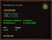 Braided Fur Circlet (Version 2)