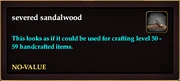 Severed sandalwood