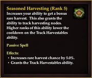 Seasoned Harvesting