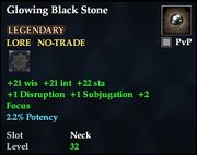 Glowing Black Stone