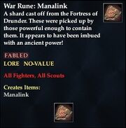 War Rune- Manalink