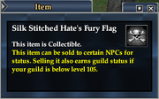 Silk Stitched Hate's Fury Flag