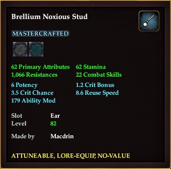 Brellium Noxious Stud | EverQuest 2 Wiki | Fandom