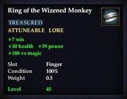 Ring of the Wizened Monkey