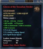 Gloves of the Toxxulian Strider