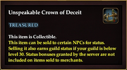 Unspeakable Crown of Deceit