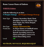 Rune Lesser Rune of Embers