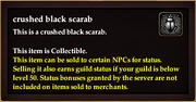 Crushed black scarab