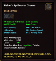 Tishan's Spellwoven Greaves