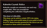 Kaborite Crystal: Relics